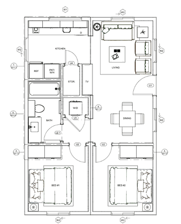 Prefab ADU Floor Plan Option 1